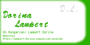 dorina lampert business card